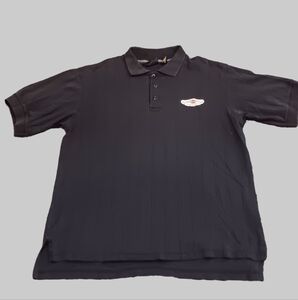 Harley-Davidson Black Polo Shirt with Embroidered Logo Mens Size:L